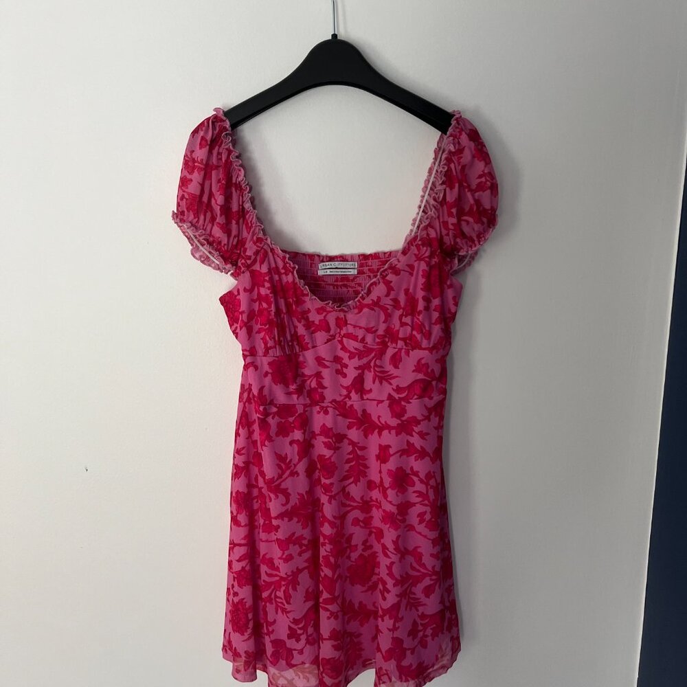Urban pink flower print dress